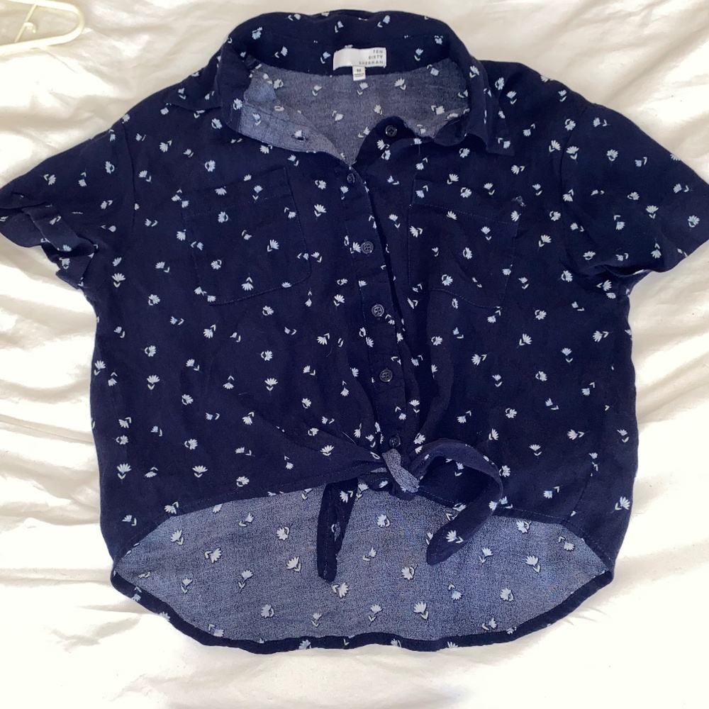 Blue Crop Top - Picture 2 of 3